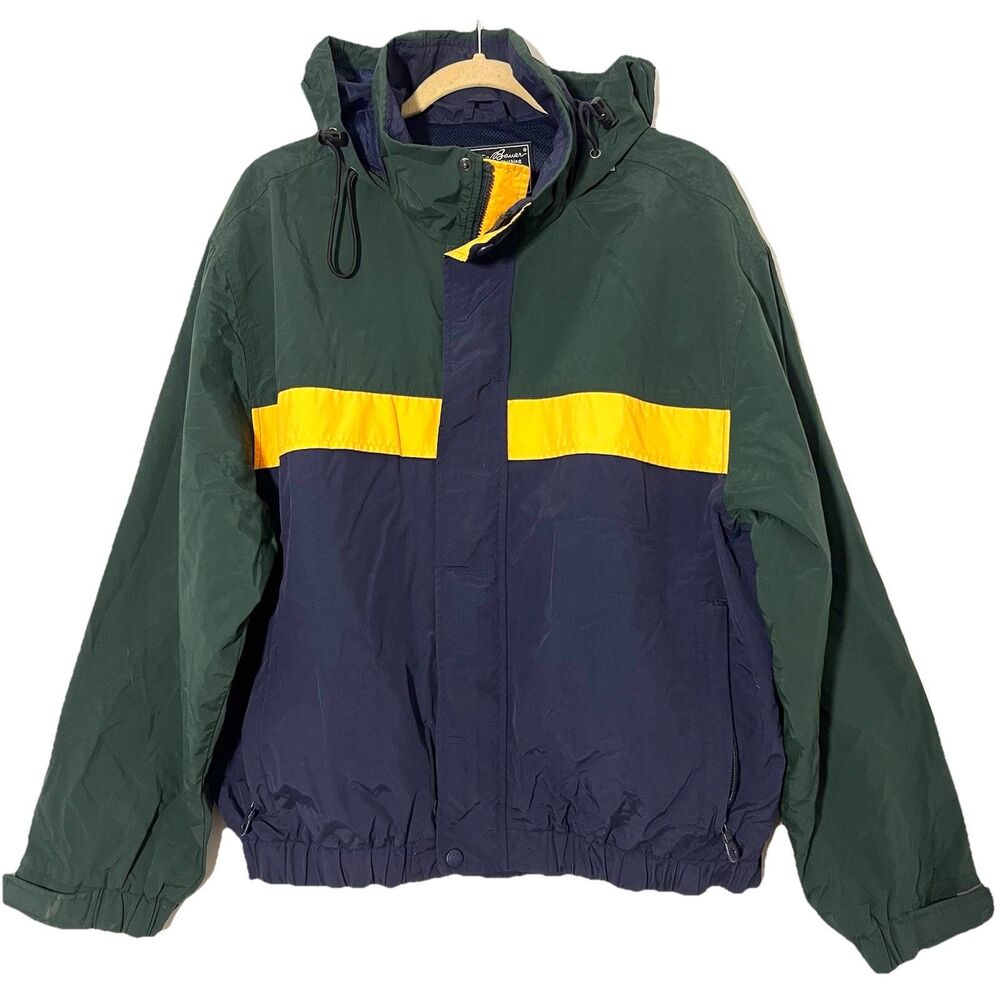 Vintage‎ Eddie Bauer Jacket Mens M Hooded Windbreaker Packable Outdoors Casual